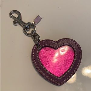 Coach heart keychain